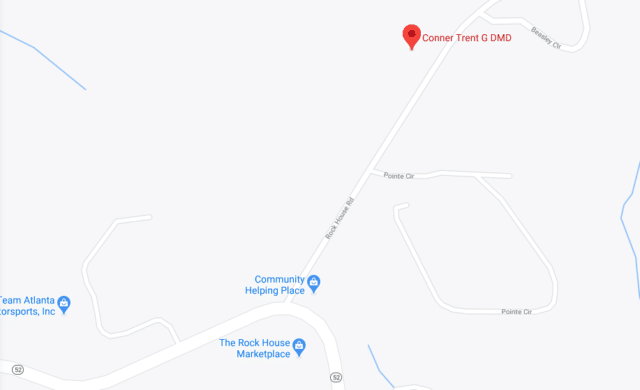 map of Trent Conner's dental office.