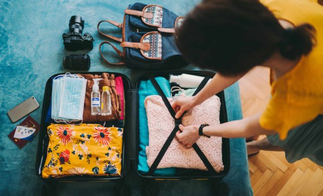 lady packing for travel
