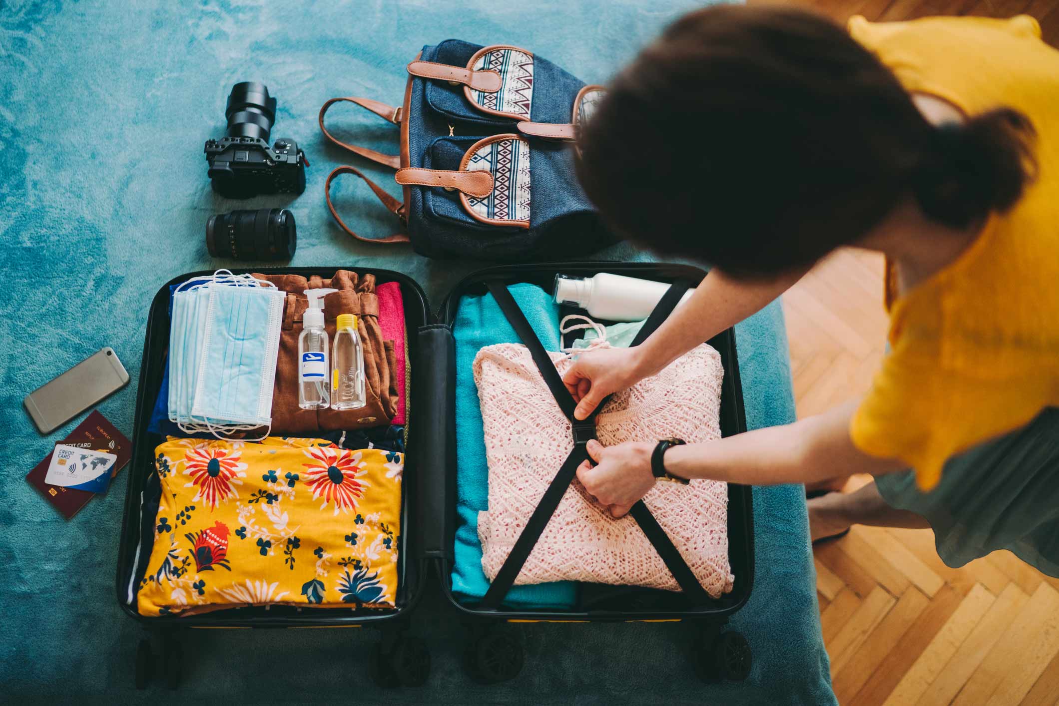 lady packing for travel