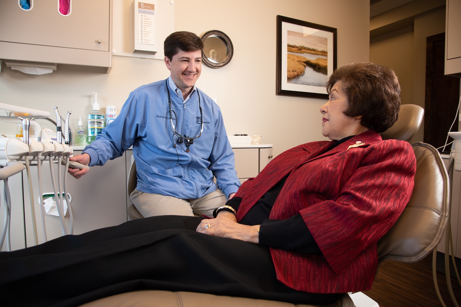 Dr. Wood with Patient