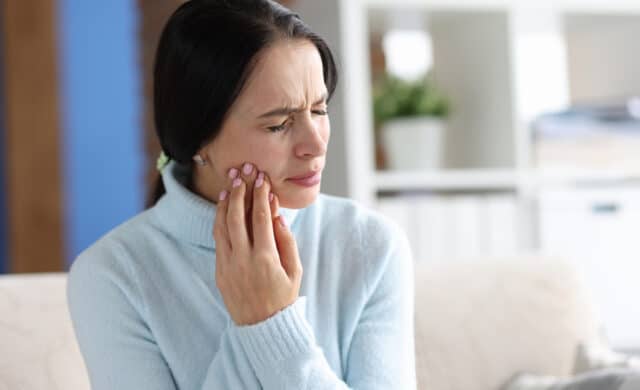 woman with a toothache